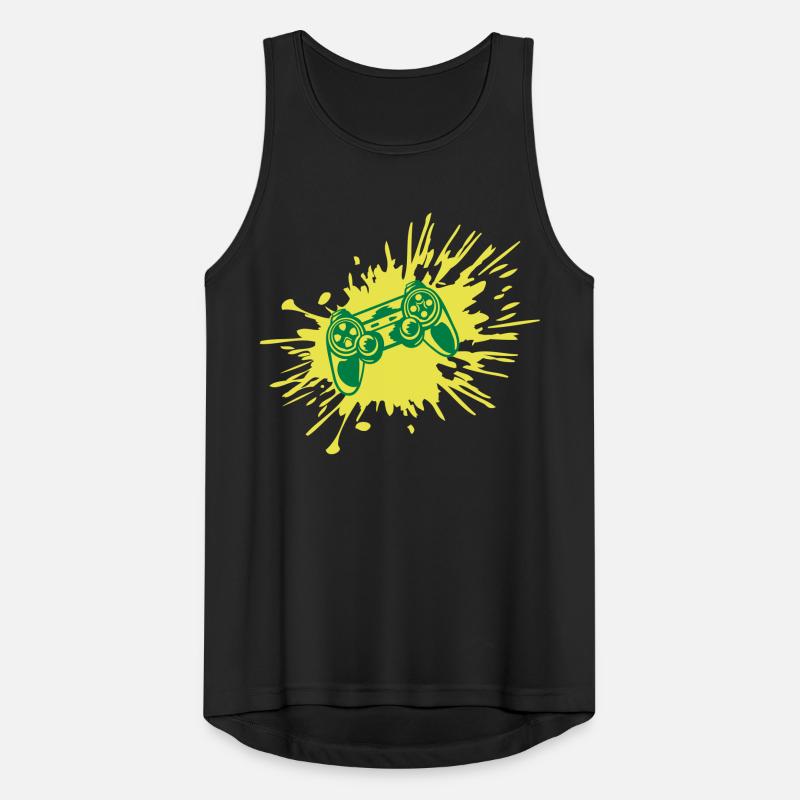 Farbklecks Konsole Retro Controller Männer Tank Top atmungsaktiv
