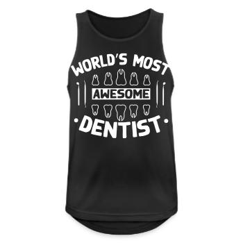 Awesome Dentist - Männer Tank Top atmungsaktiv - Schwarz - Vorne - Nick (188cm)
