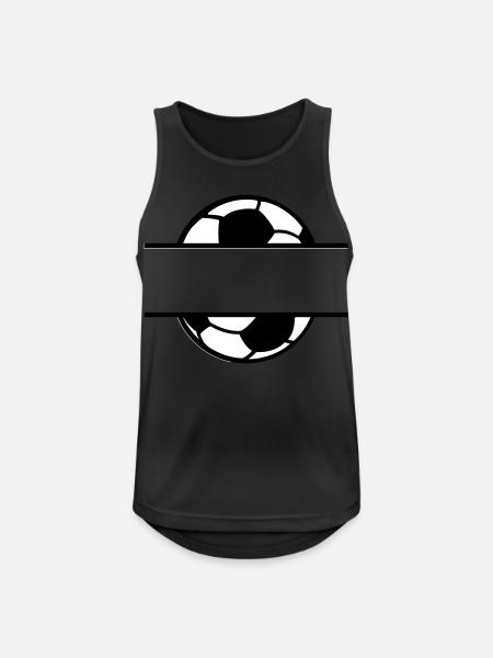 Fußball Soccer - Männer Tank Top atmungsaktiv - Schwarz