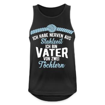 Gift for father two daughters - Men's Breathable Tank Top - black - Front - Nick (188cm)