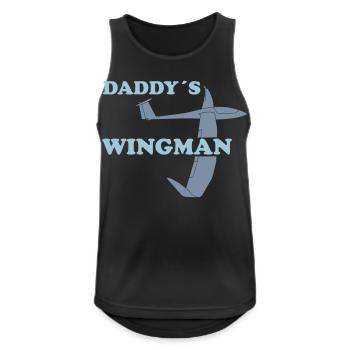 daddys wingman Geschenk - Männer Tank Top atmungsaktiv - Schwarz - Vorne - Nick (188cm)