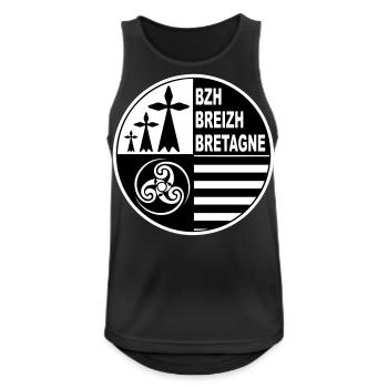Breirzh Bretagne - Débardeur respirant Homme - noir - Devant - Nick (188cm)