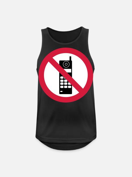 handy - Männer Tank Top atmungsaktiv - Schwarz