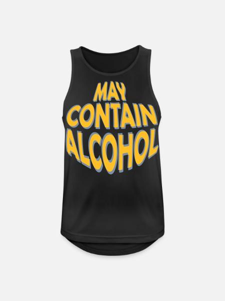 Beer belly May contain alcohol - Men's Breathable Tank Top - black