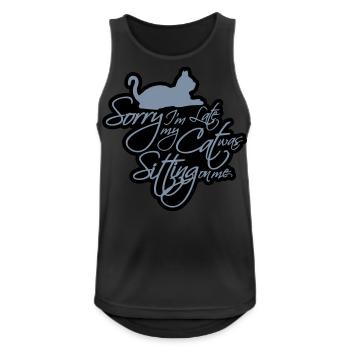 sorry cat was sitting - Men's Breathable Tank Top - black - Front - Nick (188cm)