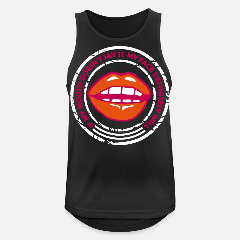 my face definitely will - Men's Breathable Tank Top - black