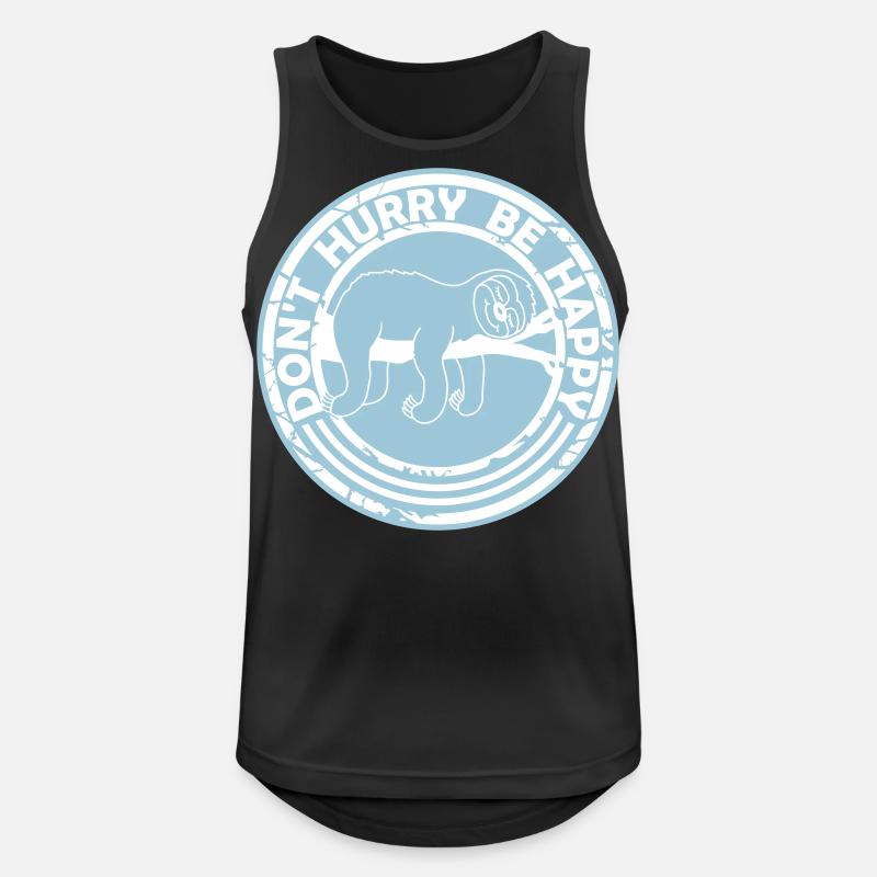 dont hurry be happy - Männer Tank Top atmungsaktiv - Schwarz