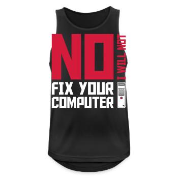 not fix your computer - Men's Breathable Tank Top - black - Front - Nick (188cm)