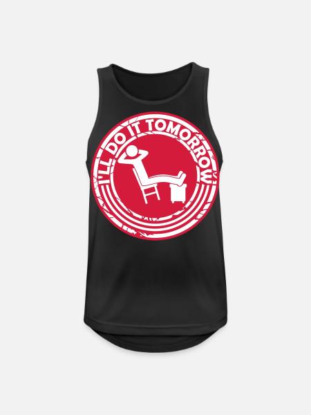 do it tomorrow quote - Men's Breathable Tank Top - black