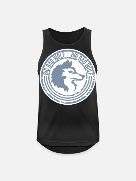 big bad wolf quote - Men's Breathable Tank Top - black