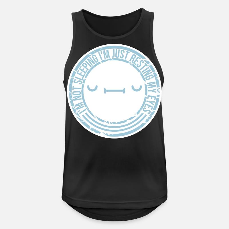 im not sleeping Quote - Men's Breathable Tank Top - black