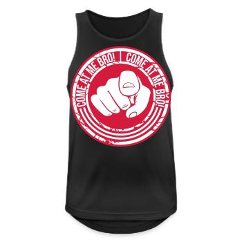 come at me bro - Männer Tank Top atmungsaktiv - Schwarz - Vorne - Nick (188cm)