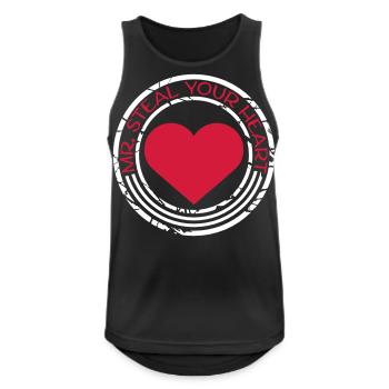 mr steal your heart - Men's Breathable Tank Top - black - Front - Nick (188cm)