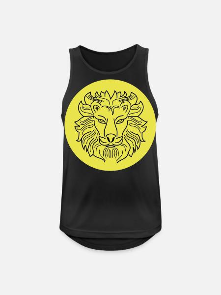 Löwe - Männer Tank Top atmungsaktiv - Schwarz