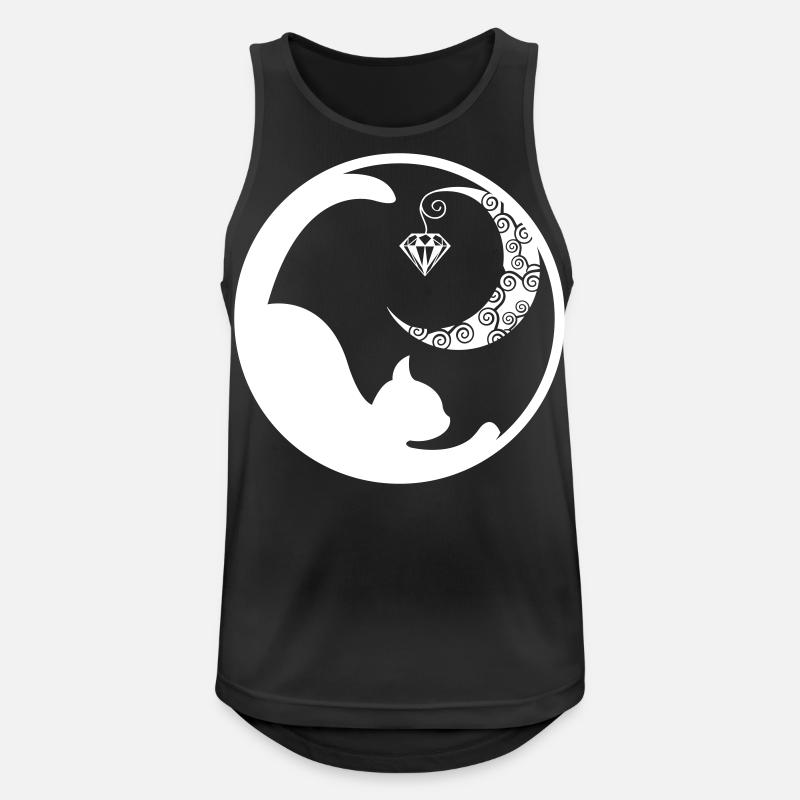 katze mond - Männer Tank Top atmungsaktiv - Schwarz