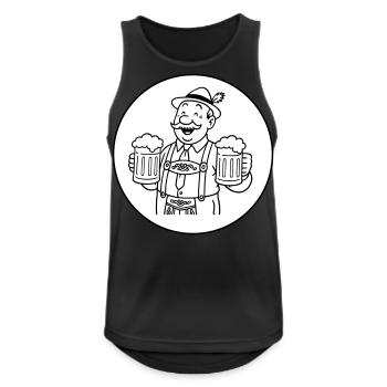 Mr Bier - Men's Breathable Tank Top - black - Front - Nick (188cm)