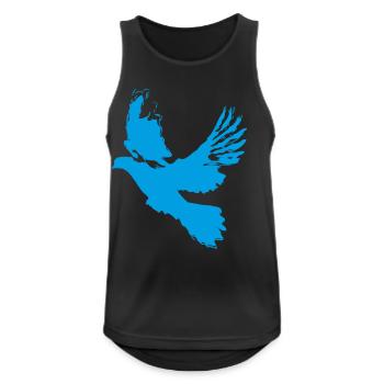 Taube Friedenstaube Design – Symbol der Hoffnung - Männer Tank Top atmungsaktiv - Schwarz - Vorne - Nick (188cm)