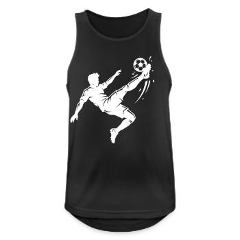 Fallrückzieher Fussball Silhouette - Männer Tank Top atmungsaktiv - Schwarz - Vorne - Nick (188cm)