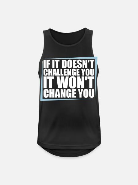 Workout Fitness Motivation Quote - Men's Breathable Tank Top - black