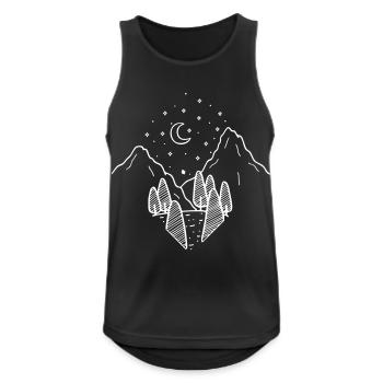 Camping Camping Nature - Men's Breathable Tank Top - black - Front - Nick (188cm)