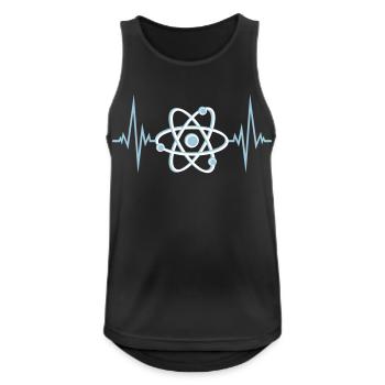 Heartbeat atom pulse - Men's Breathable Tank Top - black - Front - Nick (188cm)