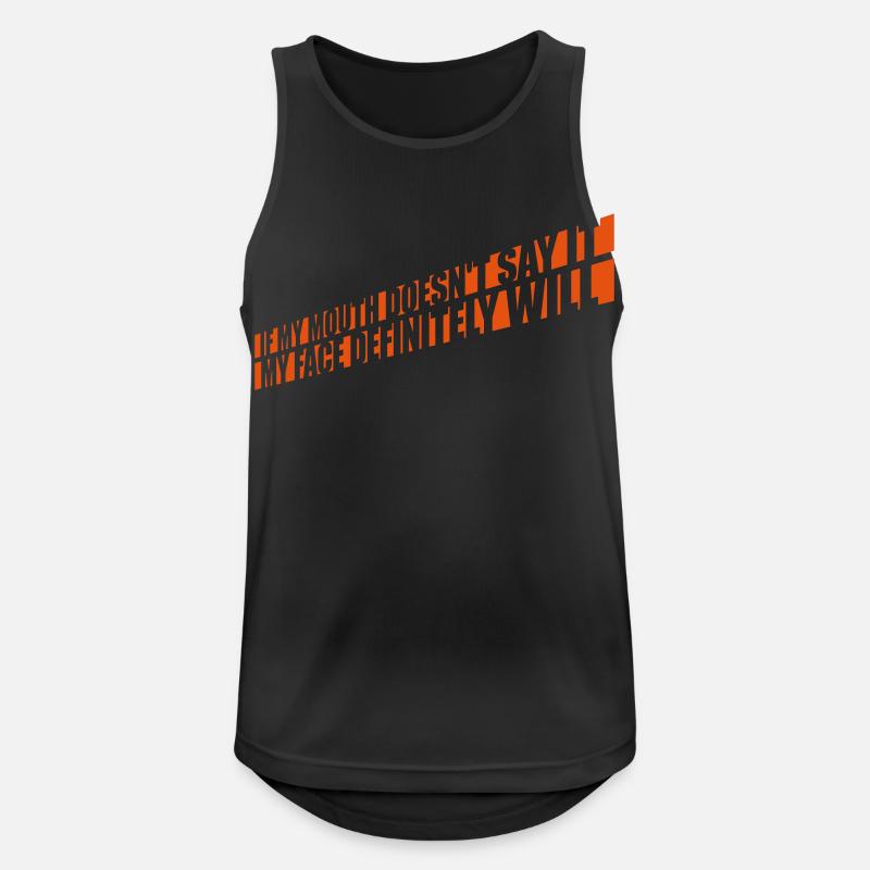 my face definitely will - Men's Breathable Tank Top - black