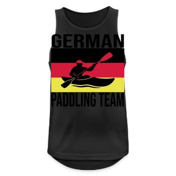 German Kayak Crew Shirt – Paddling - Men's Breathable Tank Top - black - Front - Nick (188cm)
