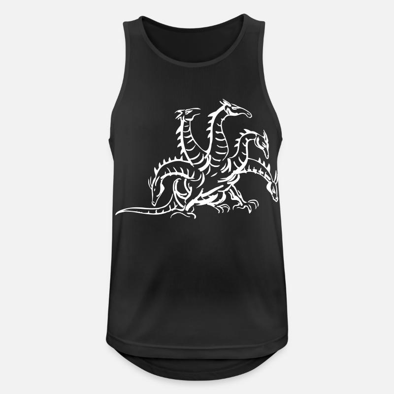drache - Männer Tank Top atmungsaktiv - Schwarz