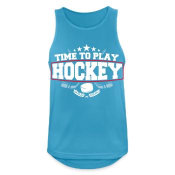 Time to play hockey - Men's Breathable Tank Top - sapphire blue - Front - Nick (188cm)