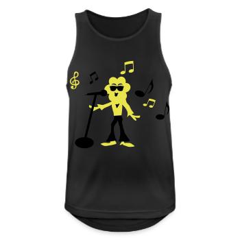 sonnenblume - Männer Tank Top atmungsaktiv - Schwarz - Vorne - Nick (188cm)