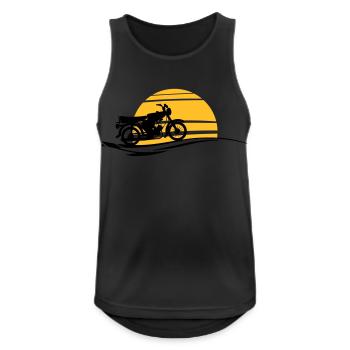 Fahrzeug - Simson Sonne - Männer Tank Top atmungsaktiv - Schwarz - Vorne - Nick (188cm)
