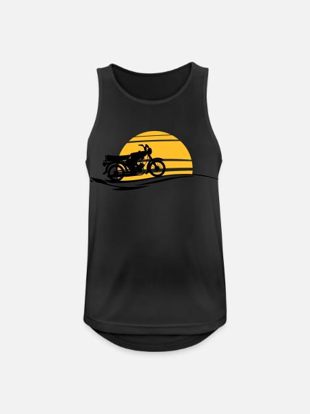 Fahrzeug - Simson Sonne - Männer Tank Top atmungsaktiv - Schwarz
