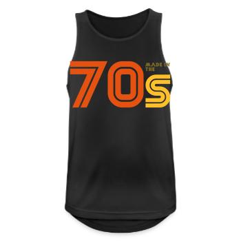 Made in the seventies birthday and retro gift. - Men's Breathable Tank Top - black - Front - Nick (188cm)