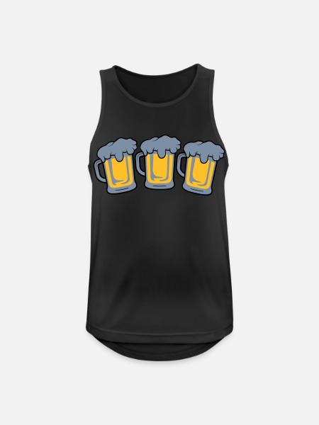 3 Maßkrug - Men's Breathable Tank Top - black