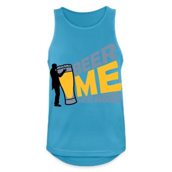 Beer Me Getting Married - Men's Breathable Tank Top - sapphire blue - Front - Nick (188cm)