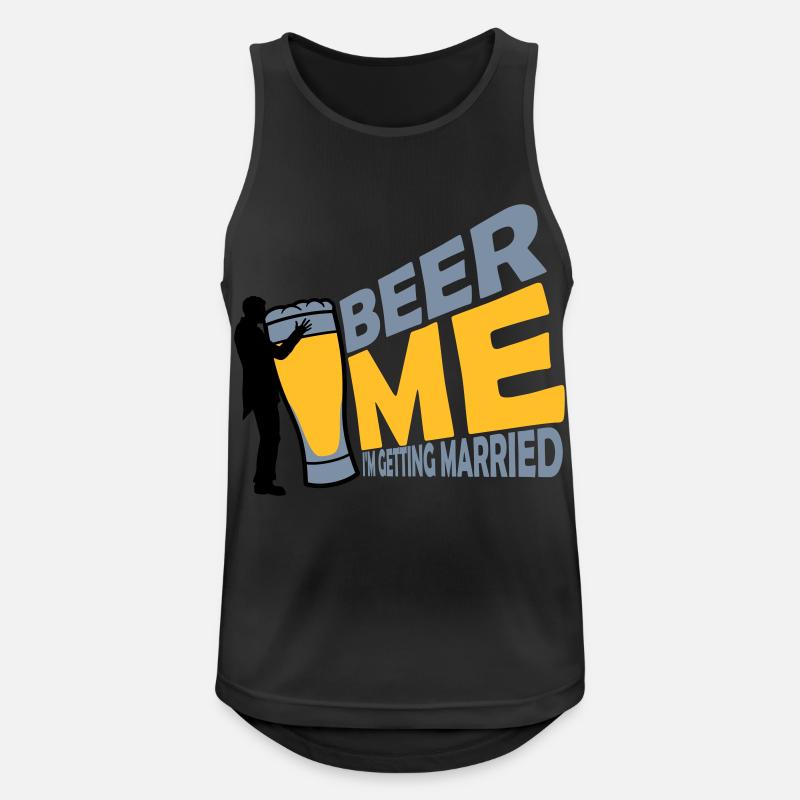 Beer Me Getting Married - Männer Tank Top atmungsaktiv - Schwarz