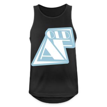 old AF Text Logo - Männer Tank Top atmungsaktiv - Schwarz - Vorne - Nick (188cm)