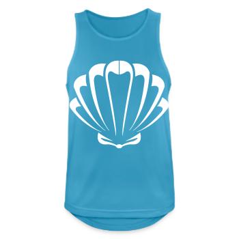 muschel - Männer Tank Top atmungsaktiv - Saphirblau - Vorne - Nick (188cm)