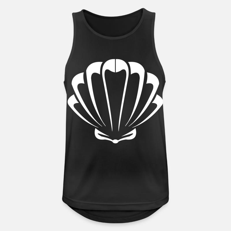 muschel - Männer Tank Top atmungsaktiv - Schwarz