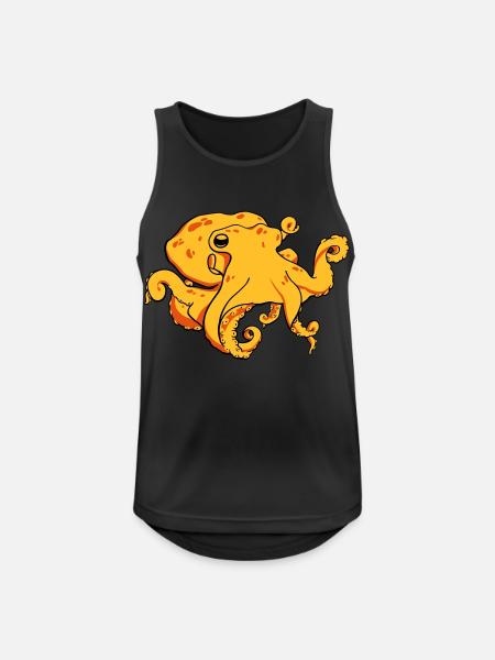 Krake - Männer Tank Top atmungsaktiv - Schwarz