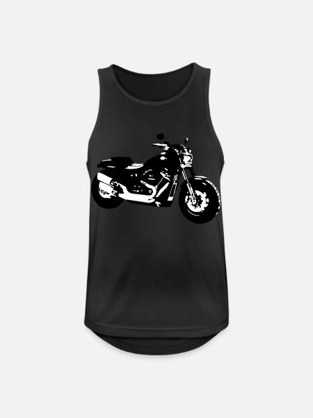Davidson Fatbob 114 - Männer Tank Top atmungsaktiv - Schwarz