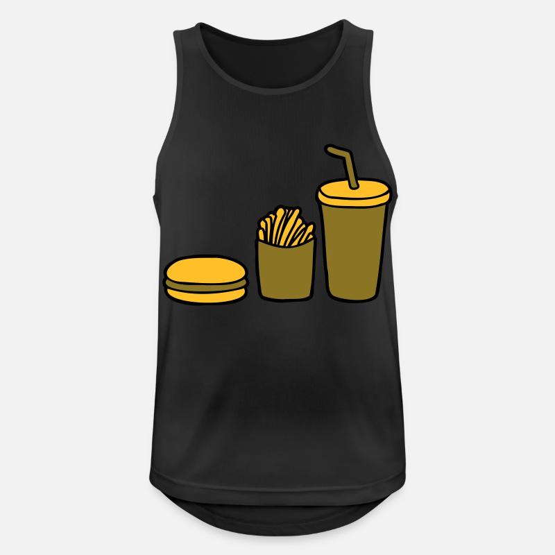 Burger Fries Cola - Men's Breathable Tank Top - black
