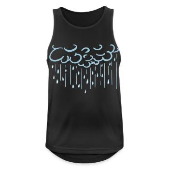 Donnerwetter - Rain - Cloud - Clouds - Gift - Men's Breathable Tank Top - black - Front - Nick (188cm)