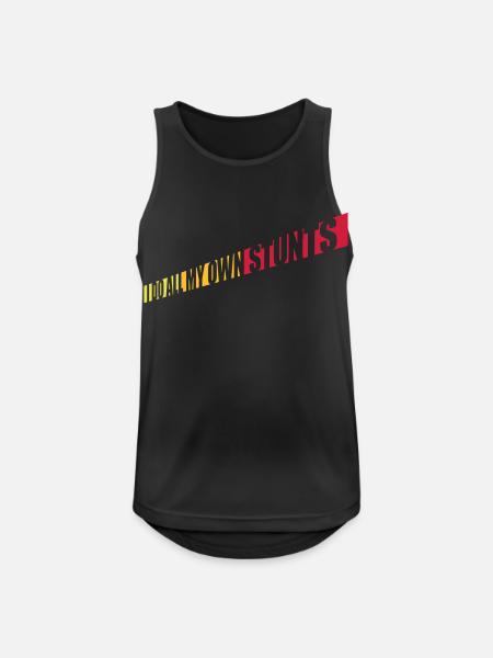 all my own stunts - Men's Breathable Tank Top - black
