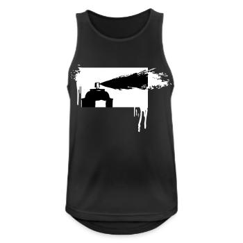 Spraycan Shirt - Männer Tank Top atmungsaktiv - Schwarz - Vorne - Nick (188cm)
