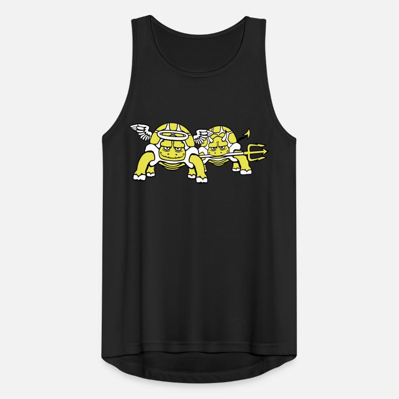 2 Tortues Conscience Équipe Devil Angel Mal Bien Débardeur respirant Homme