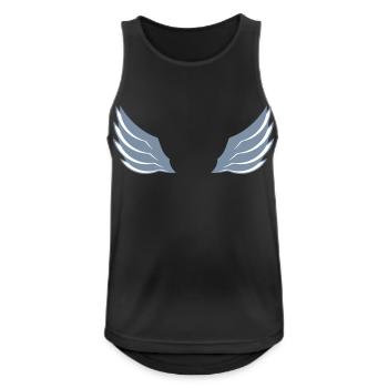 wing fly design logo feathers cool angel deco - Men's Breathable Tank Top - black - Front - Nick (188cm)