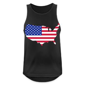 USA Flag - Men's Breathable Tank Top - black - Front - Nick (188cm)