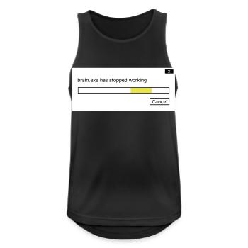 brain.exe stopped working Spruch Gehirn Hirn .exe - Männer Tank Top atmungsaktiv - Schwarz - Vorne - Nick (188cm)