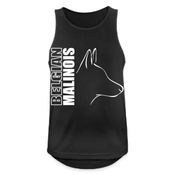 BELGIAN MALINOIS PROFILE Dog Sports Wilsigns - Débardeur respirant Homme - noir - Devant - Nick (188cm)